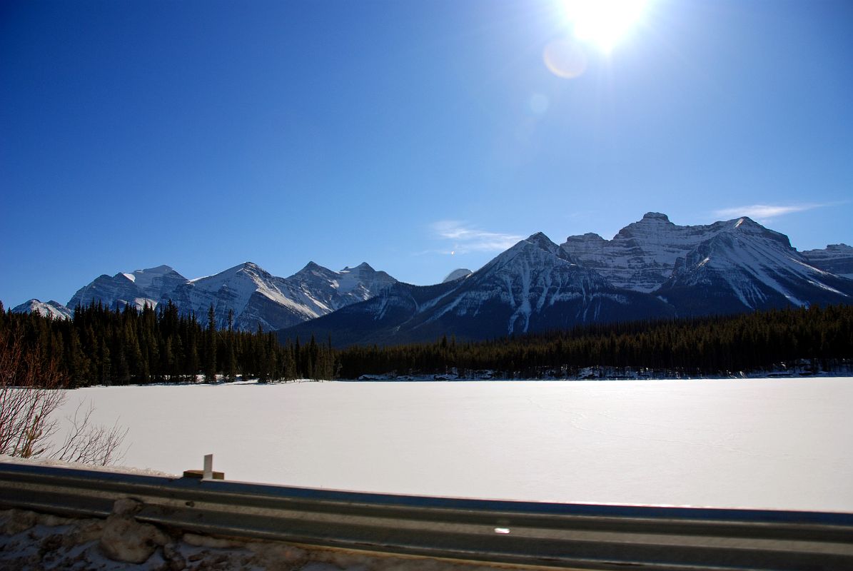 11 Mount Temple, Fairview Mountain, Haddo Peak, Mount Aberdeen, Mount St Piran, Mount Whyte, Mount Niblock From Herbert Lake Near The Beginning Of The Icefields Parkway